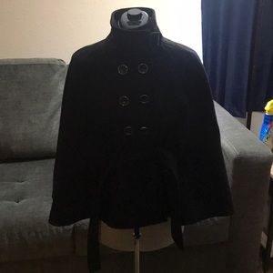 Black cape coat